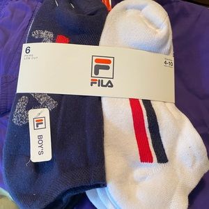 Bundle Fila  Socks Lot of 3 by 6 pair of each red blue white black . Resale